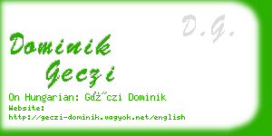 dominik geczi business card